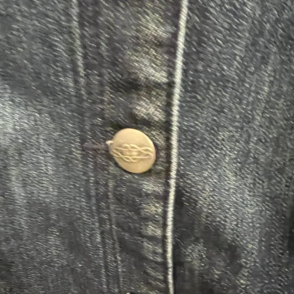 Ashley Stewart Denim and Black Lace Jacket Stretch size 26 - Picture 5 of 5